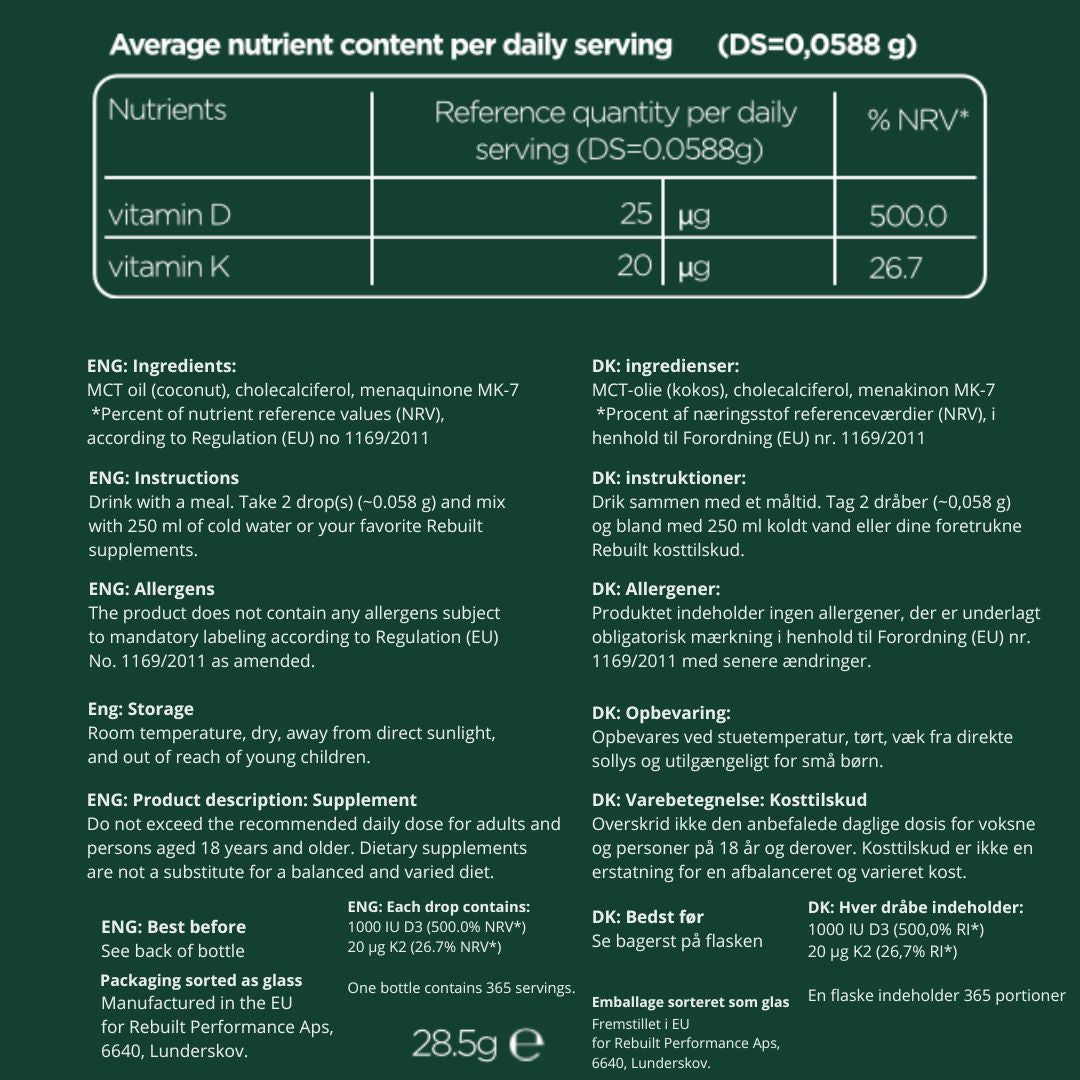 Pure D3K2 – Jahresvorrat